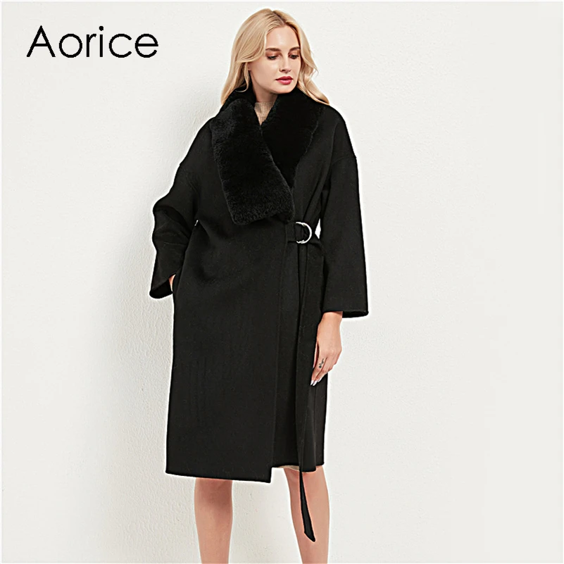 Aorice Women Real Fur Coat Jacket With Natural Rabbit Fur Collar Lady Female Girl Winter Blet X-long Trench Parka CT040
Aorice Women Real Fur Coat Jacket With Natural Rabbit Fur Collar Lady Female Girl Winter Blet X-long Trench Parka CT040