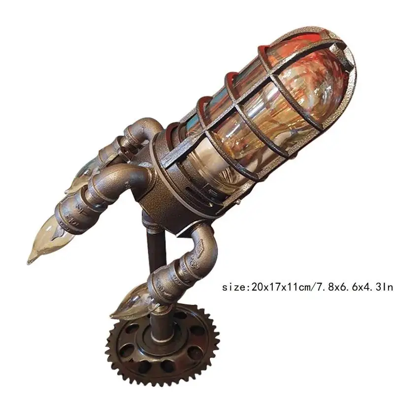 Creative Rocket Ship Lamp Steampunk Industrial Desk Night Lamp Decoractive Bedside Table Light For Bedroom Decor Kids Gifts
Creative Rocket Ship Lamp Steampunk Industrial Desk Night Lamp Decoractive Bedside Table Light For Bedroom Decor Kids Gifts