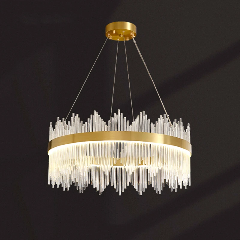 Modern Light Luxury Ceiling Chandelier Simple Bedroom Crystal Glass Rod Lamps Led Lights Living Room Lighting
Modern Light Luxury Ceiling Chandelier Simple Bedroom Crystal Glass Rod Lamps Led Lights Living Room Lighting