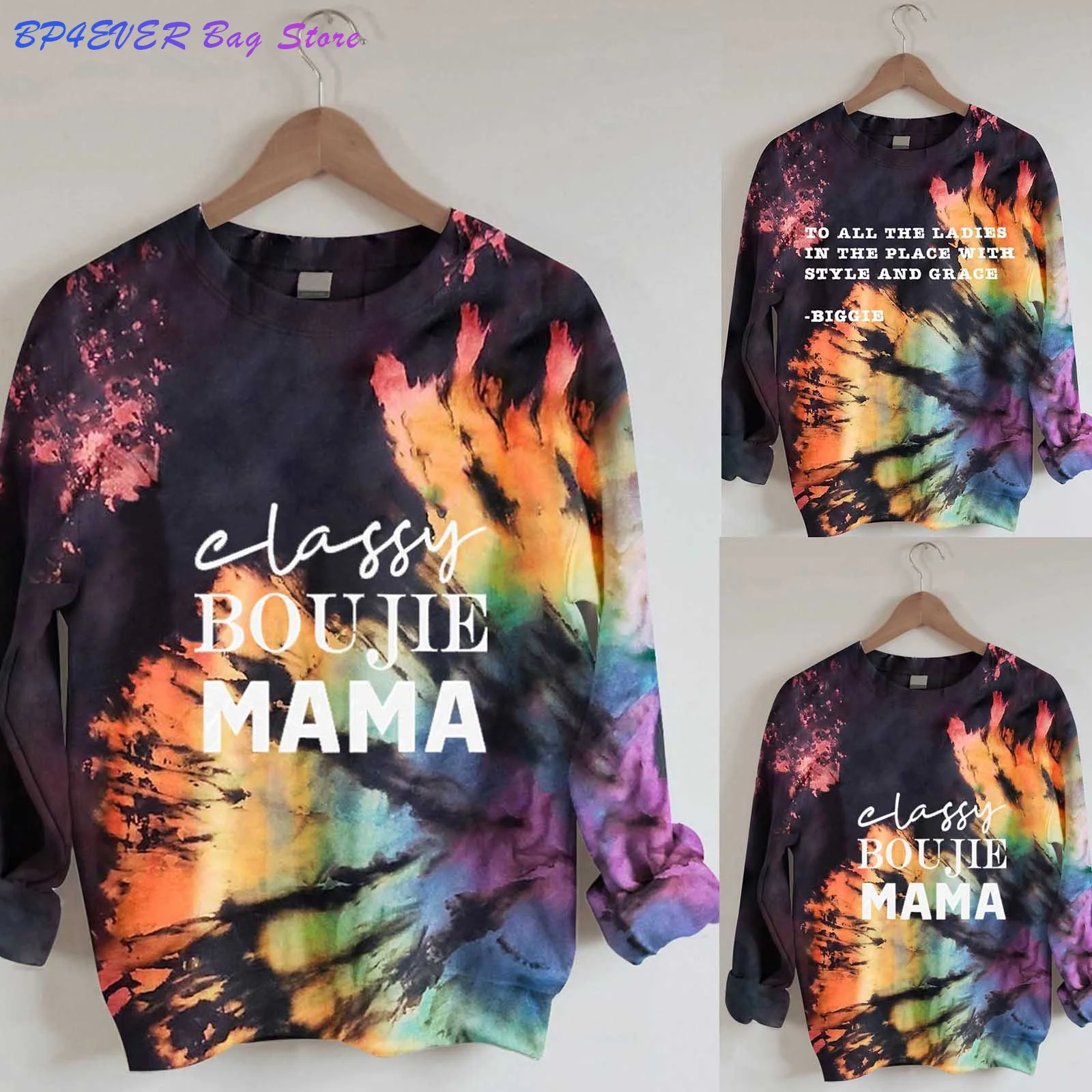 Женский свитшот с длинным рукавом и круглым вырезом 
Женский свитшот с длинным рукавом и круглым вырезом