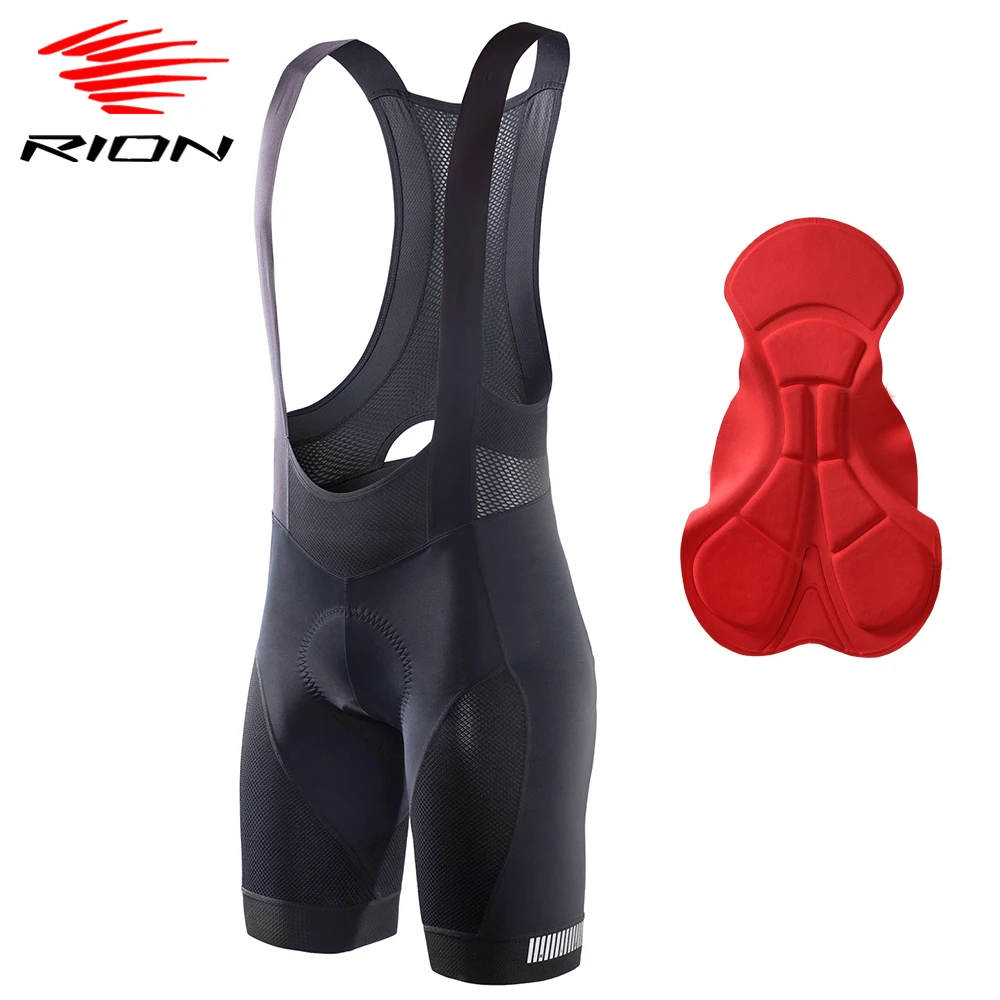 

RION Men's Cycling Bib Shorts Mountain Bike MTB Tights Biker Bibs Padded Bicycle Clothes 5 Hours Motorcycle Medium Distance Pro