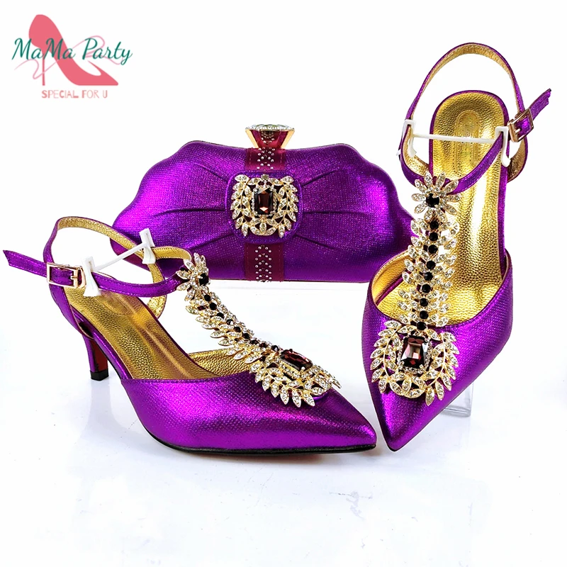 2021 High Quality Retro Style Mature Women Shoes Matching Bag in Purple Color Casual Comfortable Heels for Garden Party
2021 High Quality Retro Style Mature Women Shoes Matching Bag in Purple Color Casual Comfortable Heels for Garden Party