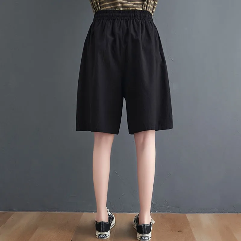 Women Summer Casual Knee Length Pants New 2021 Simple Style Solid Color Loose Female High Waist Cotton Linen Short Pants S3686
Women Summer Casual Knee Length Pants New 2021 Simple Style Solid Color Loose Female High Waist Cotton Linen Short Pants S3686
