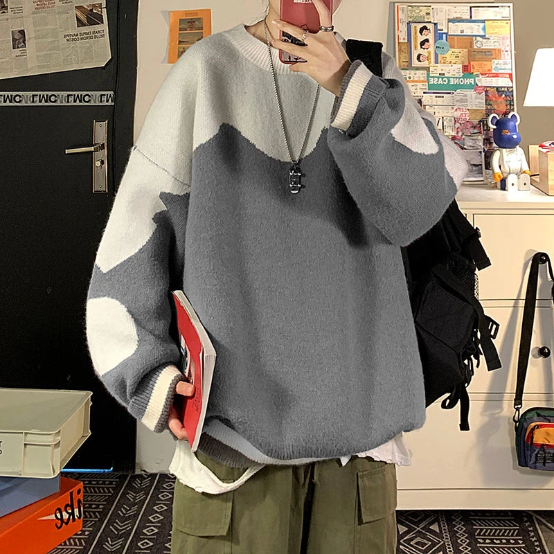 Korean O-neck Sweater Men's Warm Fashion Casual Knitted Pullover Men Wild Loose Autumn Winter Contrast Sweater Mens Clothes
Korean O-neck Sweater Men's Warm Fashion Casual Knitted Pullover Men Wild Loose Autumn Winter Contrast Sweater Mens Clothes