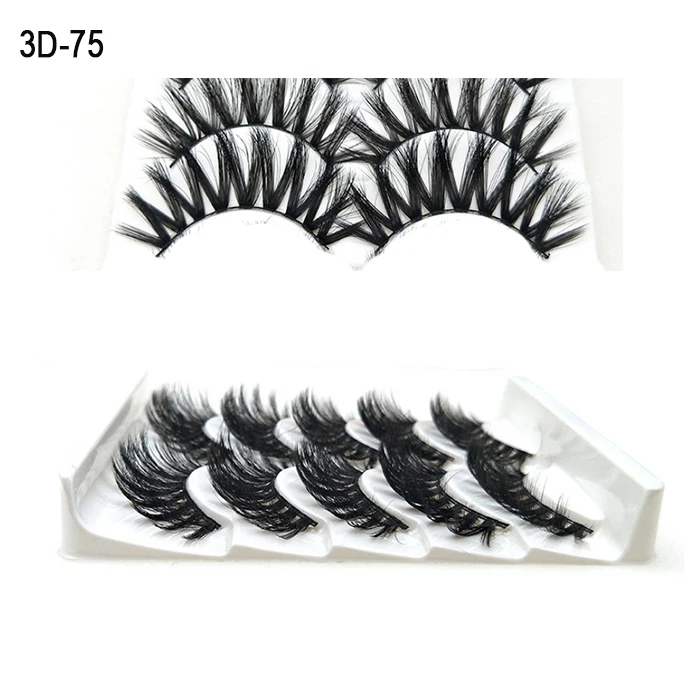 Reusable 20MM Long sexy False Eyelashes No Cruel 3D Faux Mink Fake Eye lashes For Gift Party Birthday (5 Pairs) 
Reusable 20MM Long sexy False Eyelashes No Cruel 3D Faux Mink Fake Eye lashes For Gift Party Birthday (5 Pairs)