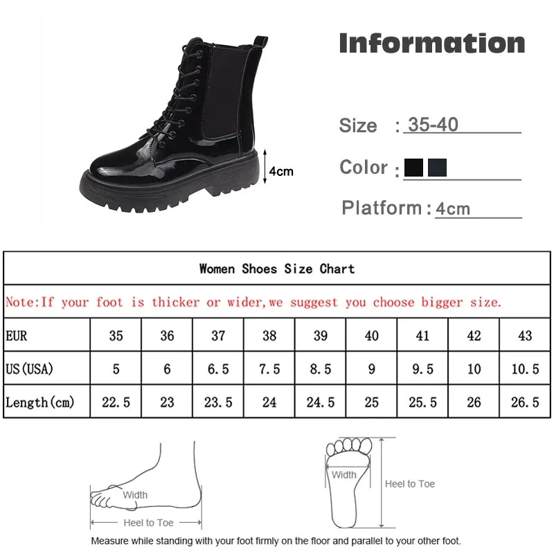okkdey new Women Boots Ankle Short Shoes Autumn Patent leather Lace up Ladies Female Non Slip Winter Footwear 2020 Shoes Woman
okkdey new Women Boots Ankle Short Shoes Autumn Patent leather Lace up Ladies Female Non Slip Winter Footwear 2020 Shoes Woman