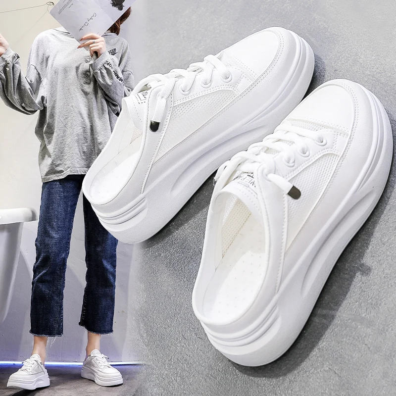 Small White Shoes 2022 Large Base Outside The New Summer Wear Heelless Lazy Cool Fashion Slippers Baotou Half Slippers
Small White Shoes 2022 Large Base Outside The New Summer Wear Heelless Lazy Cool Fashion Slippers Baotou Half Slippers