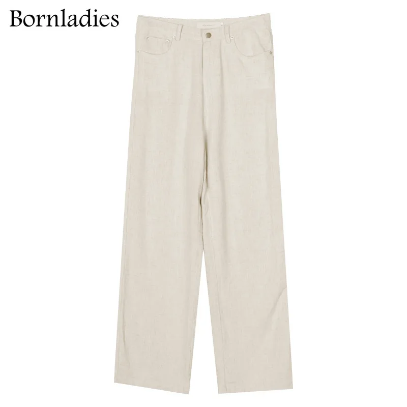 Bornladies Woman Cotton Linen Wide Leg Loose Pants Female Streetwear Vintage High Waist Quality Straight Full Length Trousers
Bornladies Woman Cotton Linen Wide Leg Loose Pants Female Streetwear Vintage High Waist Quality Straight Full Length Trousers