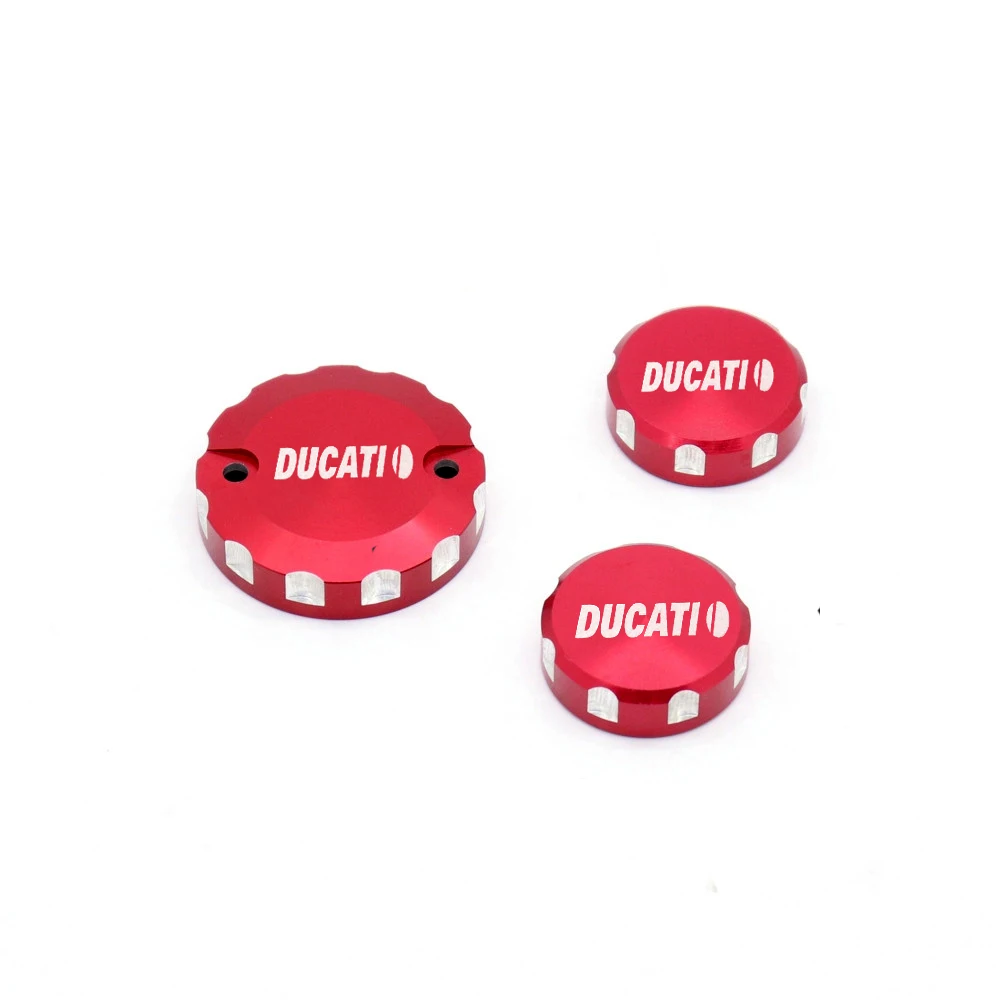 

Front Brake Reservoir Cover For DUCATI 1098 S/R Motorcycle Master Cylinder Oil Fluid Cap With Logo Red