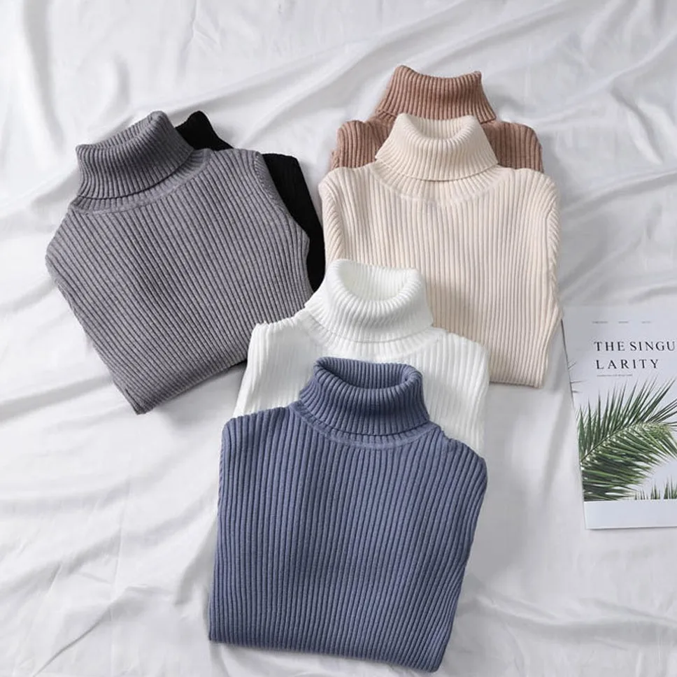 Autumn Winter 2020 Women High Neck Knitted Sweater Oversize Wool Bottomed Long Sleeve Soft Warm Pullover Cashmere Loose Pullover
Autumn Winter 2020 Women High Neck Knitted Sweater Oversize Wool Bottomed Long Sleeve Soft Warm Pullover Cashmere Loose Pullover