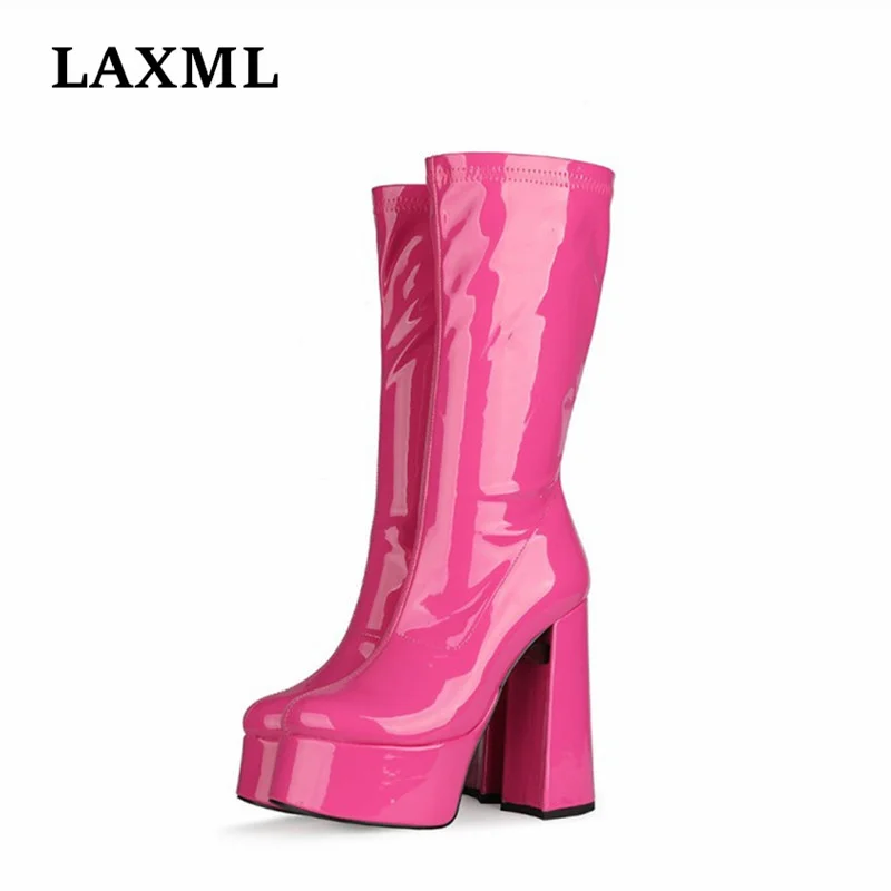 Брендовые Роскошные Дизайнерские Сапоги LAXML на высоком каблуке на платформе ярких цветов лакированные кожаные и телячьи сапоги модная женс... 
Брендовые Роскошные Дизайнерские Сапоги LAXML на высоком каблуке на платформе ярких цветов лакированные кожаные и телячьи сапоги модная женс...