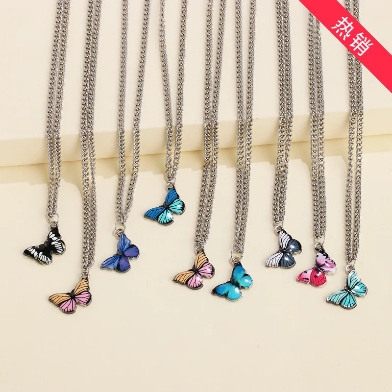 New Painted Butterfly Collarbone Chain Natural INS Student Necklace Web Celebrity Fashion Accessories
New Painted Butterfly Collarbone Chain Natural INS Student Necklace Web Celebrity Fashion Accessories