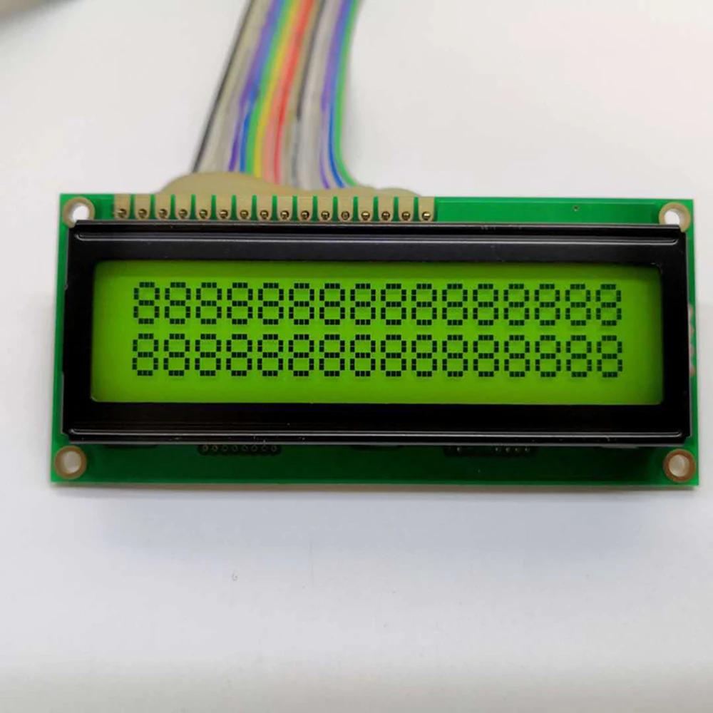 LCD1602 1602 module green screen 16x2 Character LCD Display Module.1602 5V green screen
LCD1602 1602 module green screen 16x2 Character LCD Display Module.1602 5V green screen