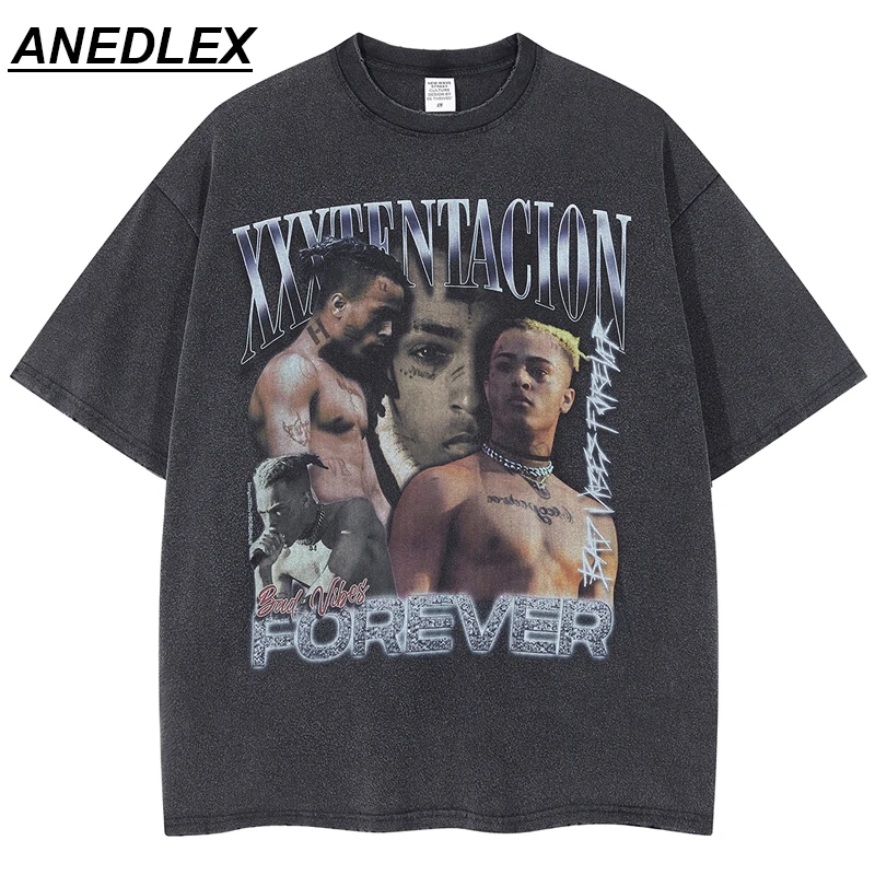 Men Washed T-Shirt Hip Hop Streetwear Rapper XXXTentacion Printed T Shirt Harajuku Cotton Casual Tshirt Summer Short Sleeve Tops
Men Washed T-Shirt Hip Hop Streetwear Rapper XXXTentacion Printed T Shirt Harajuku Cotton Casual Tshirt Summer Short Sleeve Tops