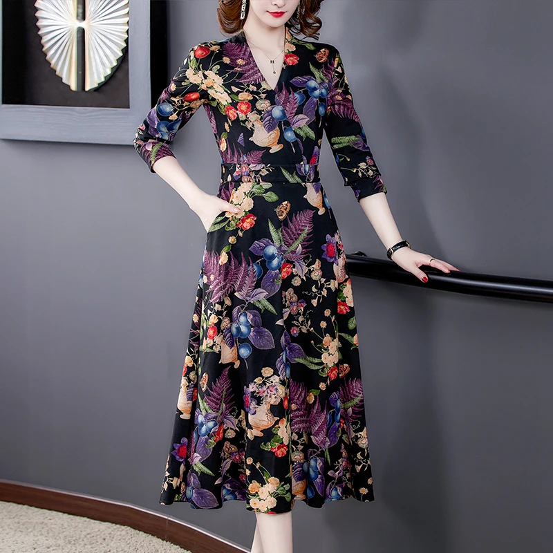 Spring Autumn Vintage Dress 2022 Floral Casual Long Sleeve Midi Dresses Elegant Women Bodycon Party Maxi Evening Vestidos
Spring Autumn Vintage Dress 2022 Floral Casual Long Sleeve Midi Dresses Elegant Women Bodycon Party Maxi Evening Vestidos