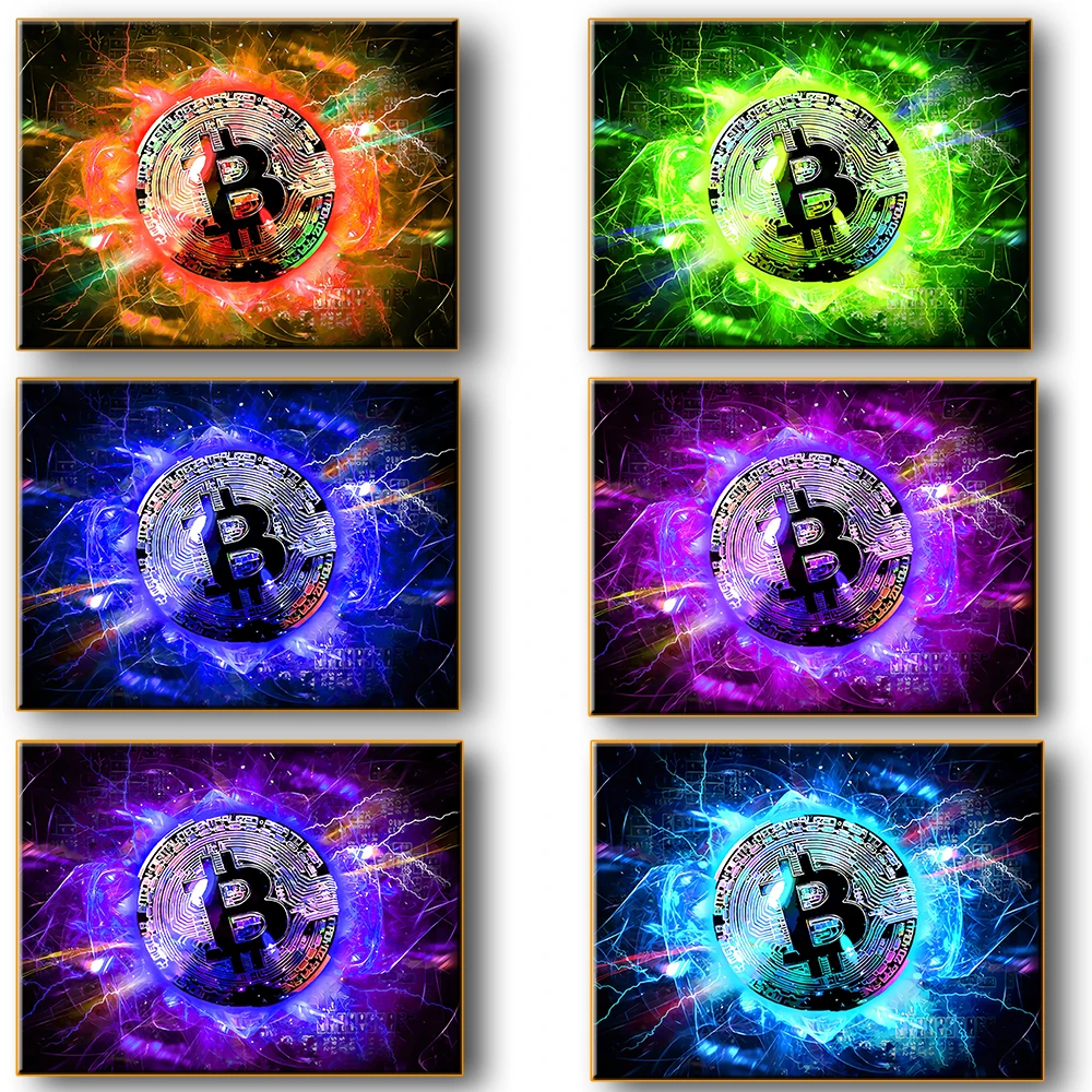 Bitcoin Art Canvas Painting Abstract Art Posters and Prints Multicolor Bitcoin Canvas Art Pictures Living Room Home Decoration
Bitcoin Art Canvas Painting Abstract Art Posters and Prints Multicolor Bitcoin Canvas Art Pictures Living Room Home Decoration