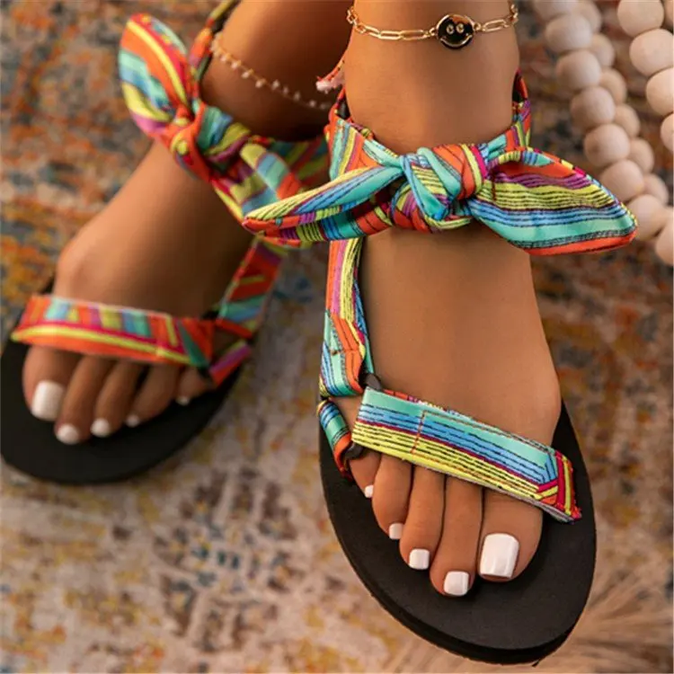 New Women Sandals Color Flat Casual Lace Up Bow Shoes for Ladies Summer Fashion 2021 Outdoor Leopard Beach Mujer
New Women Sandals Color Flat Casual Lace Up Bow Shoes for Ladies Summer Fashion 2021 Outdoor Leopard Beach Mujer