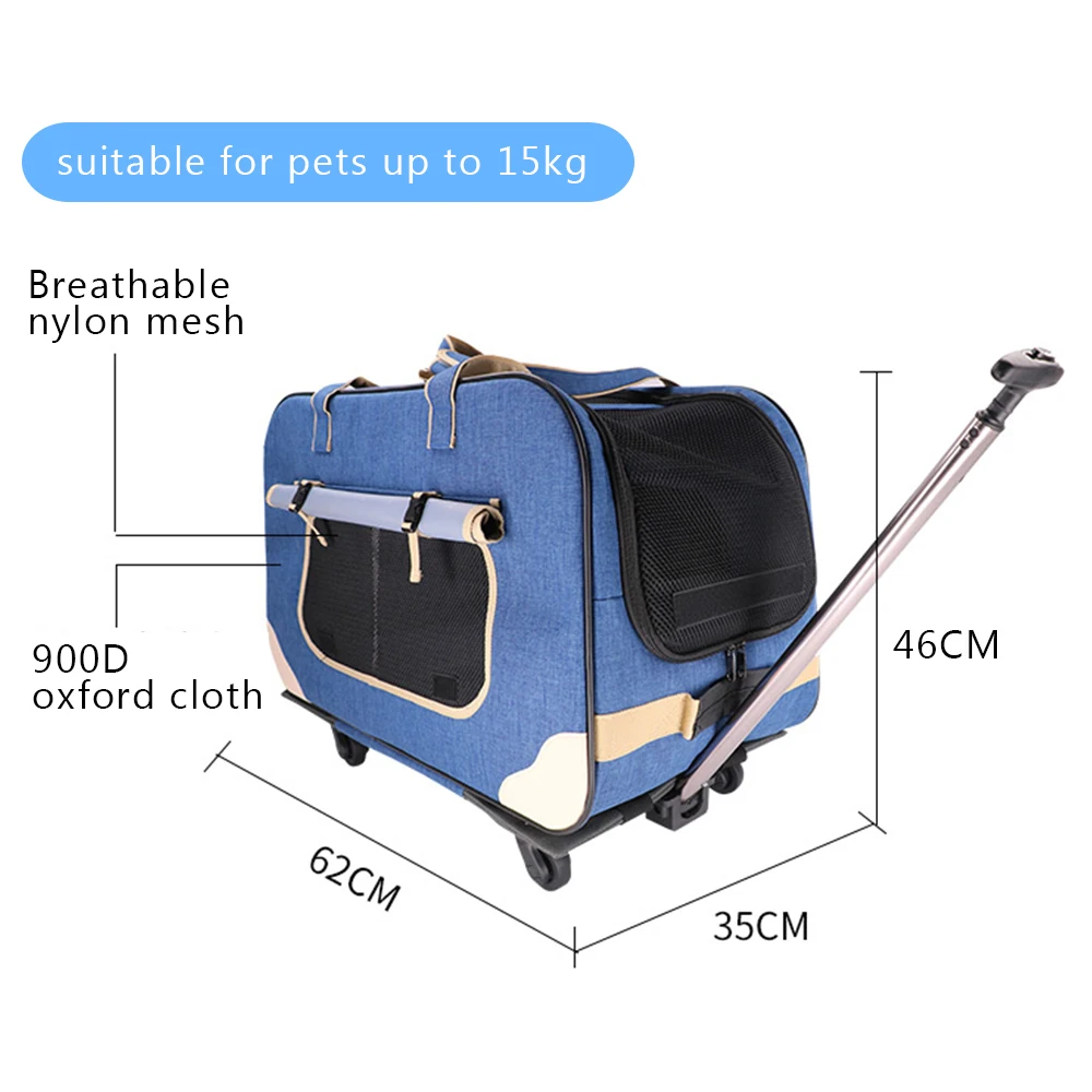 New Outdoor Portable Travel Mesh Backpack 2019 Pet Dog Carrier Wheels Rolling Carrier Pet Dog Carrier Trolley Bag
New Outdoor Portable Travel Mesh Backpack 2019 Pet Dog Carrier Wheels Rolling Carrier Pet Dog Carrier Trolley Bag