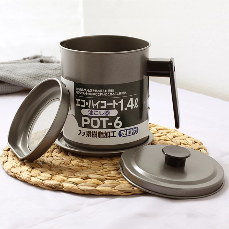 Stainless Steel Oil Strainer Bacon Grease Storage Container with Removable Fine Filter With Lid Oil Bottle Kitchen RT88 
Stainless Steel Oil Strainer Bacon Grease Storage Container with Removable Fine Filter With Lid Oil Bottle Kitchen RT88
