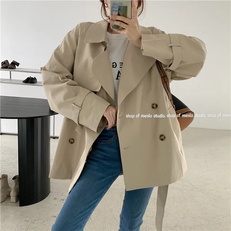 British Temperament Casual Top Autumn Long Sleeve Work Coat Women's Small Medium Long Windbreaker
British Temperament Casual Top Autumn Long Sleeve Work Coat Women's Small Medium Long Windbreaker