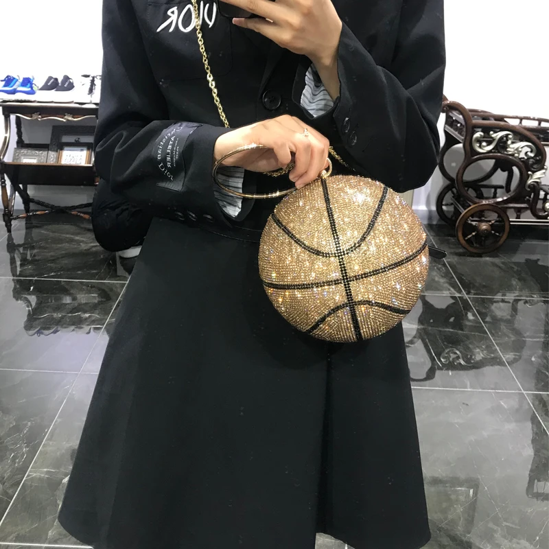 CX New Niche Diamond Basketball Bag Women's Messenger Bag Portable Rhinestone Chain Bag
CX New Niche Diamond Basketball Bag Women's Messenger Bag Portable Rhinestone Chain Bag