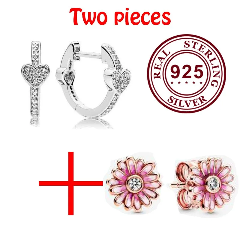 100% 925 Sterling Silver Pan Earring Fashionable Rose Gold Daisy Time limit 2-piece Earrings For Wedding Gift Fashion Jewelry
100% 925 Sterling Silver Pan Earring Fashionable Rose Gold Daisy Time limit 2-piece Earrings For Wedding Gift Fashion Jewelry
