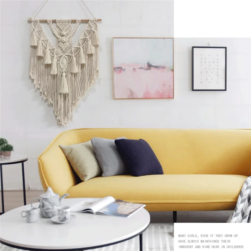 Macrame Wall Hanging Art Woven Tapestry Bohemian Crafts Home Decoration Tapestry 
Macrame Wall Hanging Art Woven Tapestry Bohemian Crafts Home Decoration Tapestry