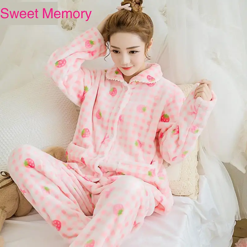 Sweet Memory 22 Styles Women Pajamas Pink Blue Flannel Loungewear Autumn Winter Sleepwear Pajama Clothes Pants Sets Pijama
Sweet Memory 22 Styles Women Pajamas Pink Blue Flannel Loungewear Autumn Winter Sleepwear Pajama Clothes Pants Sets Pijama