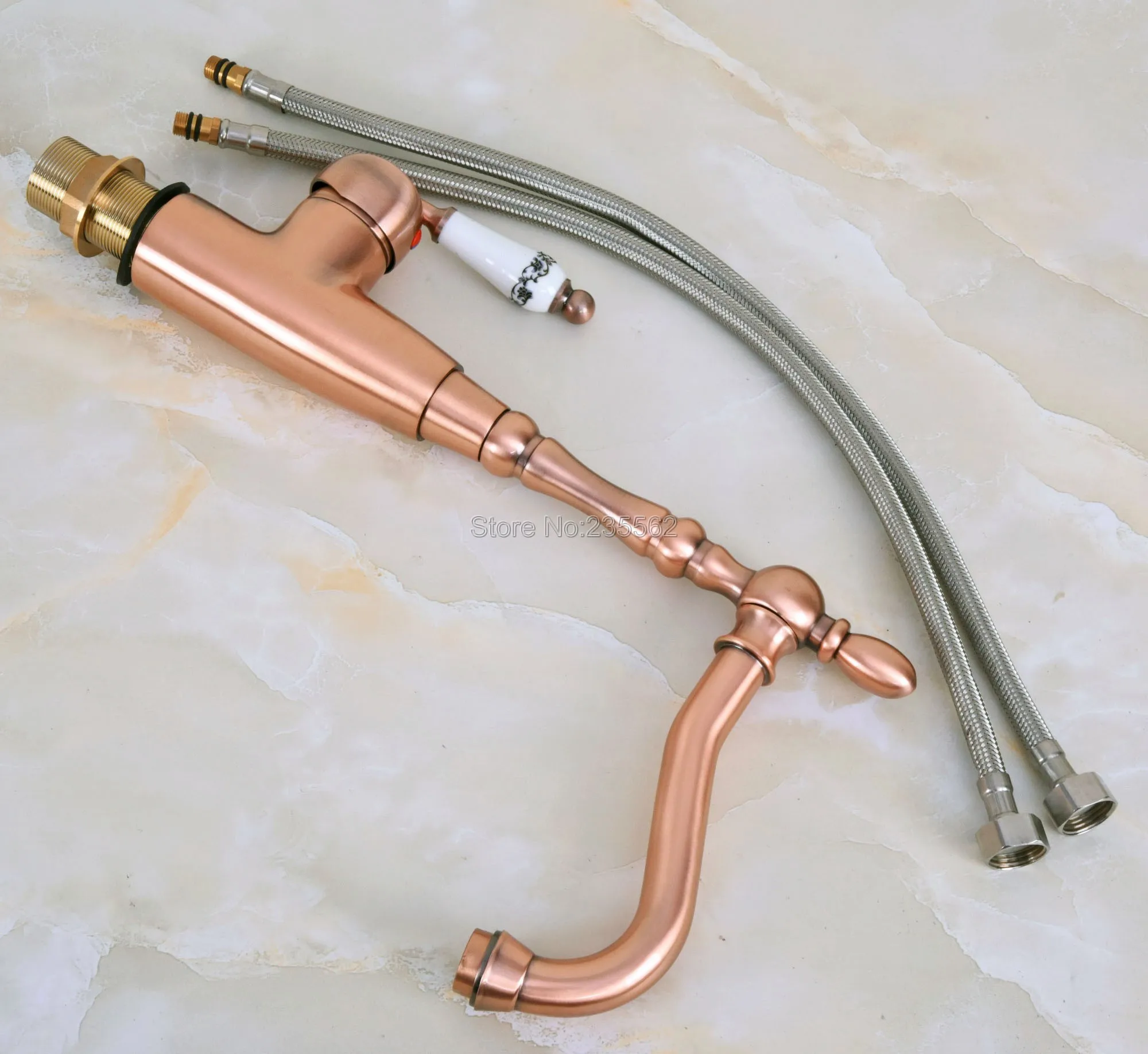 Antique Red Copper Swivel Spout Kitchen Sink Faucet Bathroom Wash Basin Taps Deck Mounted Lnf632
Antique Red Copper Swivel Spout Kitchen Sink Faucet Bathroom Wash Basin Taps Deck Mounted Lnf632