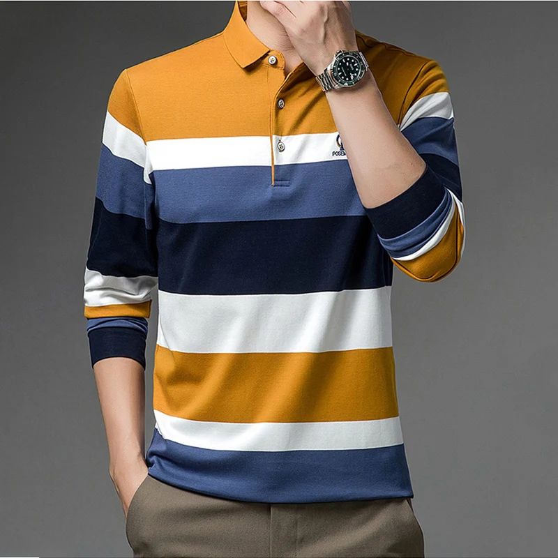 2021 Multi-color Polo Shirt for Men Long Sleeve Fashion Slim Fit Man's Shirts Autumn Long Sleeve Casual Korean Polo Shirts
2021 Multi-color Polo Shirt for Men Long Sleeve Fashion Slim Fit Man's Shirts Autumn Long Sleeve Casual Korean Polo Shirts