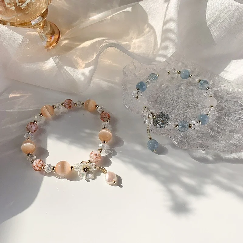 LOVOACC Stylish Pink Blue Glass Shell Crystal Bracelets for Women Mujer Creative Flower Rhinestone Beaded Bracelets Jewellery
LOVOACC Stylish Pink Blue Glass Shell Crystal Bracelets for Women Mujer Creative Flower Rhinestone Beaded Bracelets Jewellery