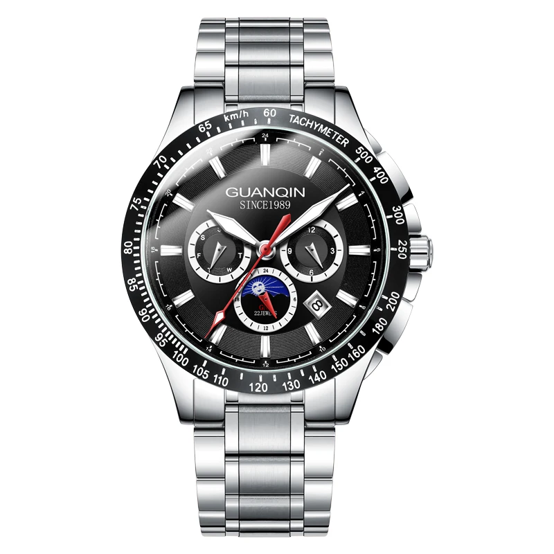 GUANQIN Skeleton Watches Business Men Stainless Steel Strap Seiko Mechanical Watch Precision Gear With Luminous Waterproof Watch
GUANQIN Skeleton Watches Business Men Stainless Steel Strap Seiko Mechanical Watch Precision Gear With Luminous Waterproof Watch