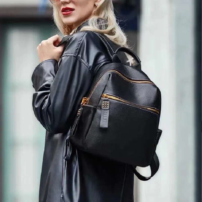 Фото Рюкзак ZOOLER MY113 женский из натуральной кожи стильный ранец мягкой школьная сумка