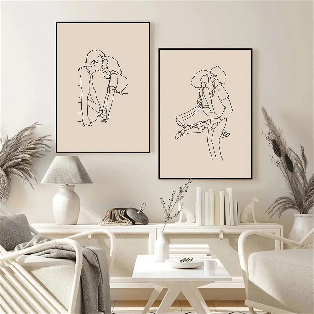 Abstract Couple Kiss Wall Art Poster Dance Female Male Art Print Beige Line Drawing Canvas Painting Nordic Pictures Home Decor
Abstract Couple Kiss Wall Art Poster Dance Female Male Art Print Beige Line Drawing Canvas Painting Nordic Pictures Home Decor