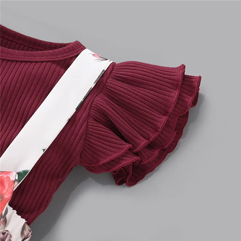 

PUDCOCO Summer 3Pcs Newborn Baby Girls Ruffle Tops Suspender Tutu Shorts Skirt Pants Overall Outfits Sunsuit 0-24M