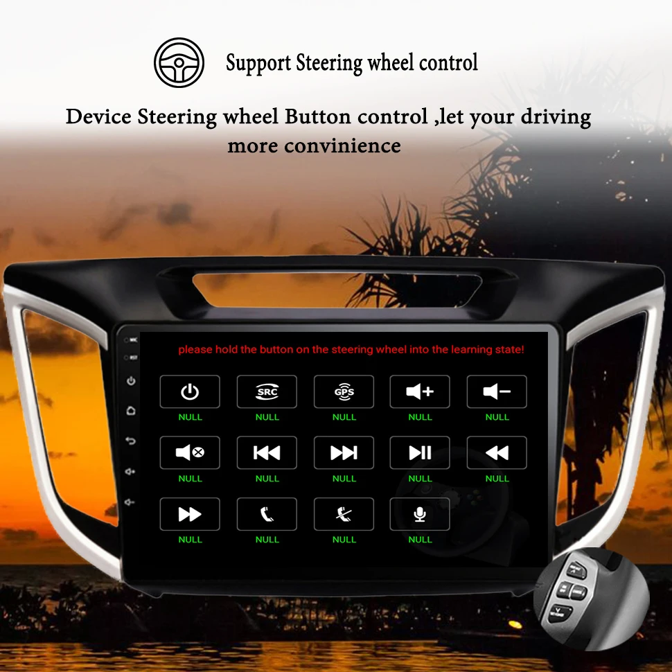 Автомобильный мультимедийный плеер 2Din Android 13.0 для Hyundai Creta ix25 2015-2018 2019 20-радио