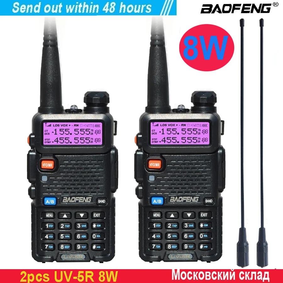 

Портативная рация Baofeng, Двухдиапазонная, UV5R, UHF VHF, двусторонняя радиосвязь Pofung UV 5R, большой диапазон 10 км, внутренний приемопередатчик