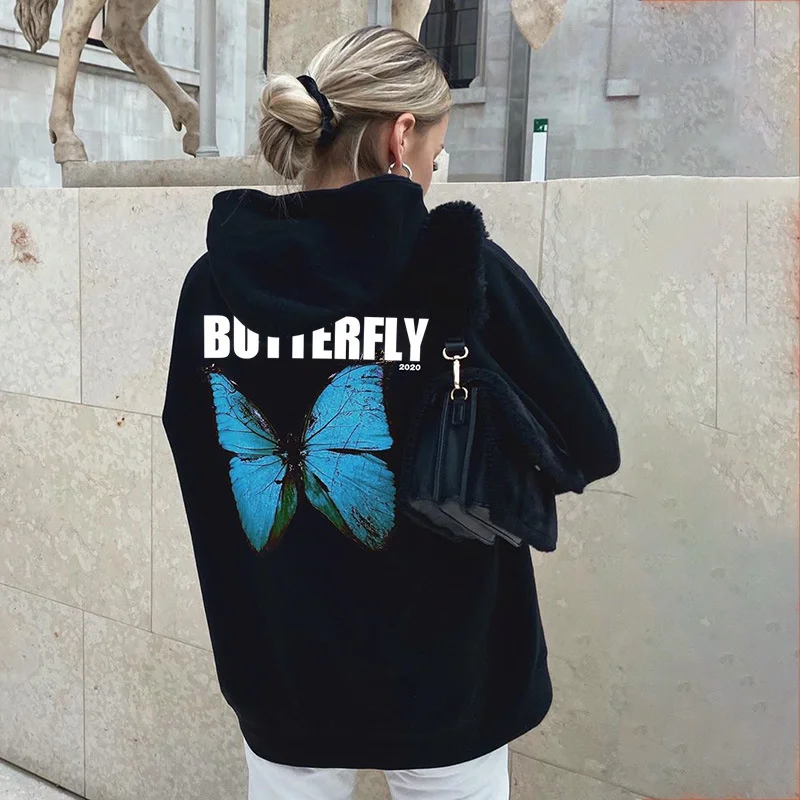 Warm Autumn Women Hoodie Explosion Private Butterfly Printed Long Sleeve Black Hoodies Sweatshirt Harajuku Casual women Hoodies
Warm Autumn Women Hoodie Explosion Private Butterfly Printed Long Sleeve Black Hoodies Sweatshirt Harajuku Casual women Hoodies
