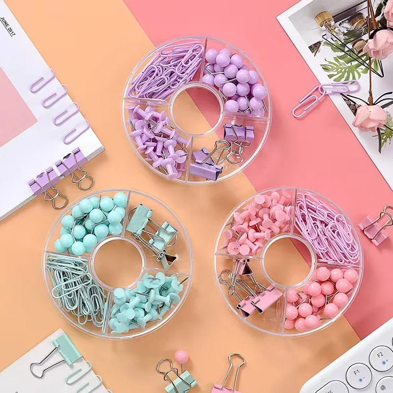 Candy colors Multifunction Elliot folder Set paper clip Set Pushpin Dovetail clip student Folder School Office Stationery
Candy colors Multifunction Elliot folder Set paper clip Set Pushpin Dovetail clip student Folder School Office Stationery