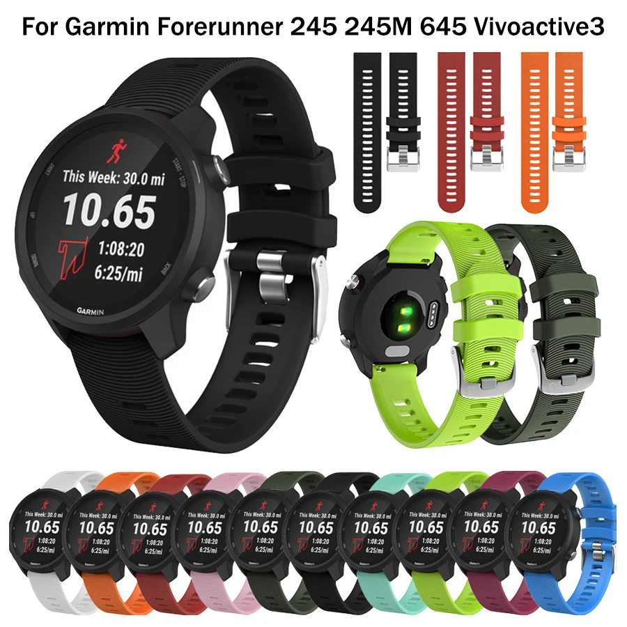 Ремешок спортивный для Garmin 245, мягкий силиконовый ремешок для часов Forerunner 245M/645/Vivoactive 3/3M, умные аксессуары
Ремешок спортивный для Garmin 245, мягкий силиконовый ремешок для часов Forerunner 245M/645/Vivoactive 3/3M, умные аксессуары