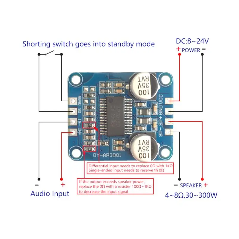 YDA138 DC12V 2A 2x15 Вт Bluetooth усилитель модуль цифровой аудио платы класса D канальный