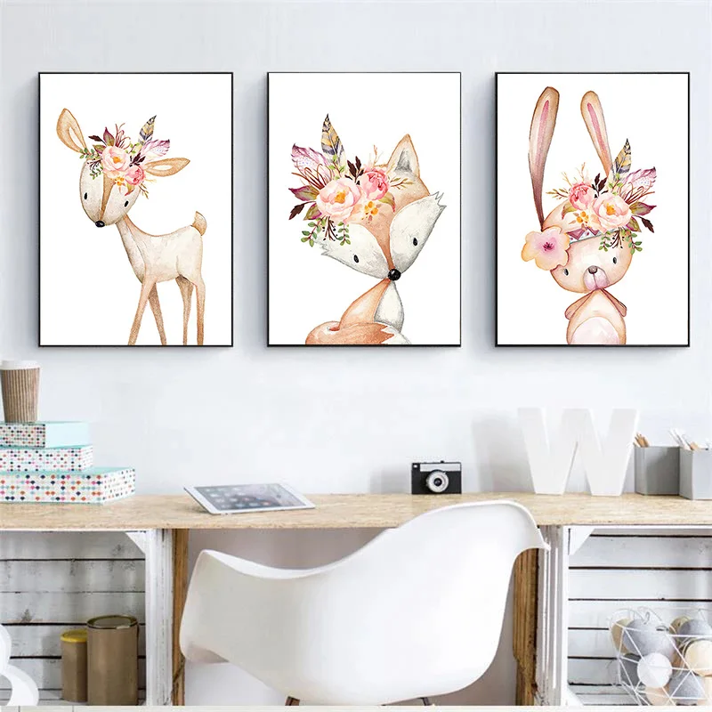 Настенная картина для детской комнаты, картины на холсте, цветок, кролик, Картина на холсте, постер с лесными животными, нордическая лисица, ... 
Настенная картина для детской комнаты, картины на холсте, цветок, кролик, Картина на холсте, постер с лесными животными, нордическая лисица, ...