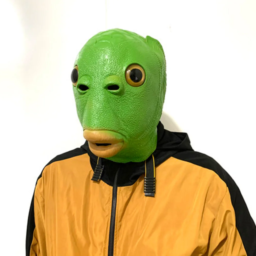 Eraspooky 2021 HOT Funny Green Fish Head Masks Cosplay Halloween Costume For Adult Purim Xmas Party Props Animal Latex Headgear
Eraspooky 2021 HOT Funny Green Fish Head Masks Cosplay Halloween Costume For Adult Purim Xmas Party Props Animal Latex Headgear