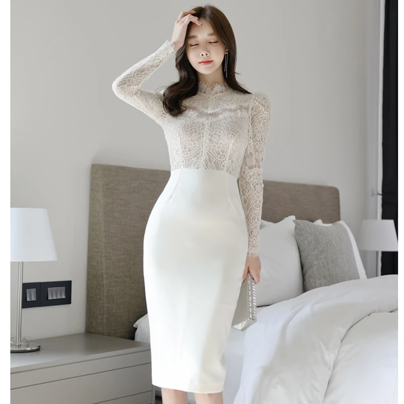 Spring Autumn Korean Style Fashion Elegant High Waist Party Dress Thin Sheath Bodycon Dress Long Sleeve Casual Robes T2188
Spring Autumn Korean Style Fashion Elegant High Waist Party Dress Thin Sheath Bodycon Dress Long Sleeve Casual Robes T2188