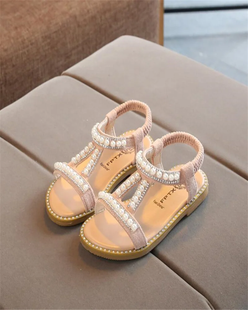 2021 Summer Beach Shoes Toddler Infant Kids Slip On Pearl Crystal Single Princess Roman Shoes For Children Baby Girls Sandal 
2021 Summer Beach Shoes Toddler Infant Kids Slip On Pearl Crystal Single Princess Roman Shoes For Children Baby Girls Sandal