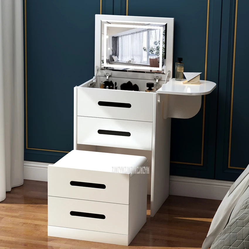 Modern Mini Dressing Table With Drawer Flip Mirror Multi-functional Home Bedroom Makeup Dresser Table Home Family Furniture
Modern Mini Dressing Table With Drawer Flip Mirror Multi-functional Home Bedroom Makeup Dresser Table Home Family Furniture