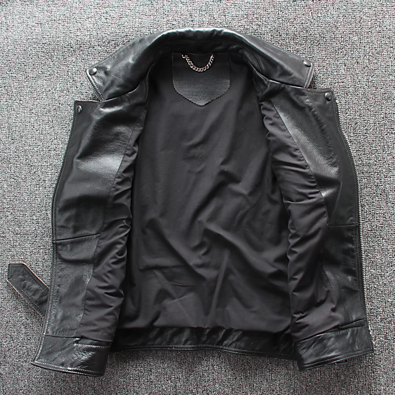 2020 Vintage Black American Motorcycle Leather Jacket Genuine Cowhide Spring Slim Fit Natural Biker's Vest FREE SHIPPING
2020 Vintage Black American Motorcycle Leather Jacket Genuine Cowhide Spring Slim Fit Natural Biker's Vest FREE SHIPPING