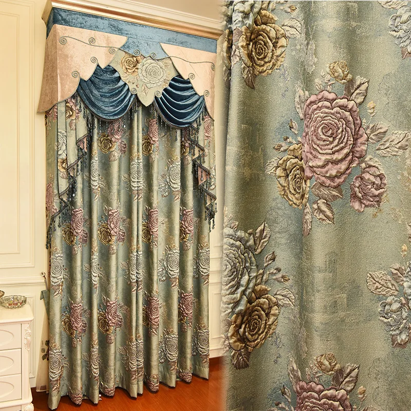 European top luxury 4D elegant decoration full shading embossed jacquard window curtains for living room bedroom hotel kitchen
European top luxury 4D elegant decoration full shading embossed jacquard window curtains for living room bedroom hotel kitchen
