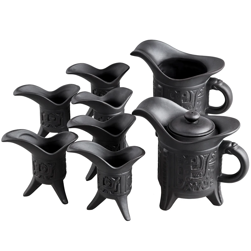 8 pieces / set Yixing Zisha Chinese tea set equipment Junjun teapot teacup retro office tea set ocean ceramic House tea ceremony
8 pieces / set Yixing Zisha Chinese tea set equipment Junjun teapot teacup retro office tea set ocean ceramic House tea ceremony