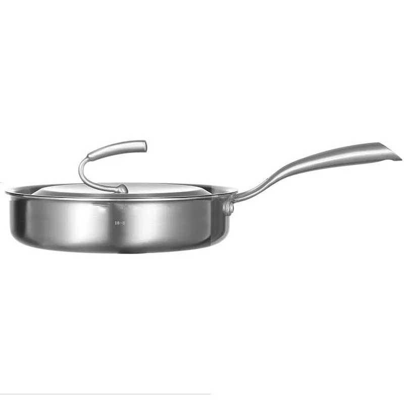 304 Stainless Steel Frying Pan with Lid Nonstick Pan Wok Thickened Cooking Pan Fry Pan Skillet Cookware Universal
304 Stainless Steel Frying Pan with Lid Nonstick Pan Wok Thickened Cooking Pan Fry Pan Skillet Cookware Universal